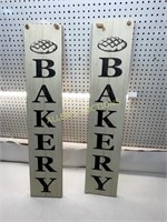 2 WOODEN BAKERY SIGNS