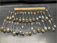 Large lot of collectors spoons