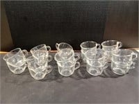 Eighteen Punch Bowl Cups - Two Different Designs