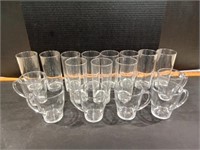 Eleven Awesome Iced Tea Glasses and Six Clear Cups