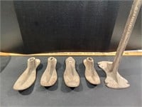 Cast Iron Cobbler Shoe Forms Plus Tools
