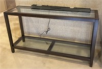 CONSOLE GLASS TABLE 53W X 16D X 30H