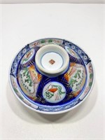 Vintage Japanese Imari Rice Bowl W/ Lid