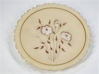 FENTON HAND PAINTED SATIN GLASS PLATE