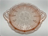 Pink Federal Sharon Cabbage Rose Pink Tray