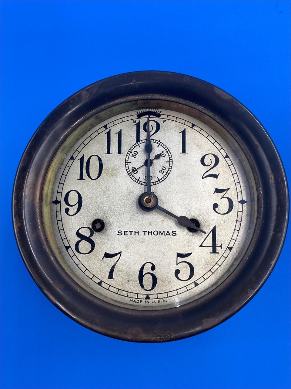 Antique Seth Thomas Brass Ship’s Clock