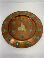 Vintage Copper Wall Hanging Plate