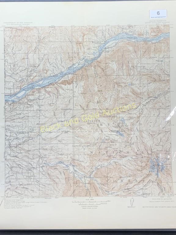 1926 Mount Hood And Vicinity USGS Map