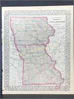 1871 Mitchell's Iowa And Missouri