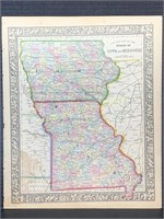 1861 Mitchell's Iowa And Missouri