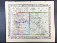 1860 Mitchell's Oregon And Washington