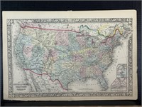 1860 Mitchell's United States And Territories