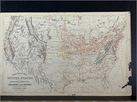 1896 Railroad Map Of The United States