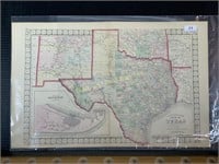 1874 Mitchell's County Map Of Texas & More