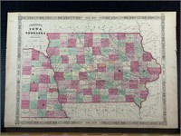 1864 Johnson's Iowa And Nebraska