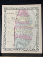 1867 Mitchell's Map Of St. Louis