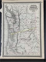 1865 Johnson's Oregon And Washington