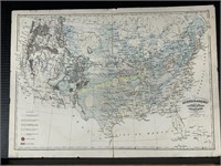 1872 Asher And Adams Geological Map Of US