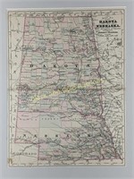 1885 Johnson's Dakota And Nebraska