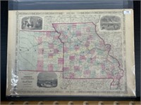 1863 Johnson's Kansas And Missouri
