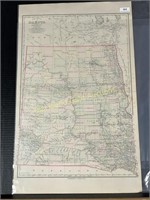 1883 Gray's New Map Of Dakota