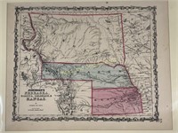 1862 Johnson's Nebraska Dakota Colorado And Kansas