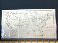 1869 Great Railroad Routes To The Pacific