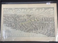 1904 Topographical Map Of The Holy Land