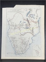 1889 Map Of Central And Southern Africa