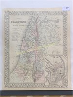 1879 Map Of Palestine Or The Holy Land