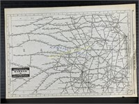 Leahy's Railway Distance Map, Kansas