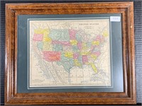 Framed Map Of The United States