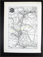 1936 MKT Railroad Map