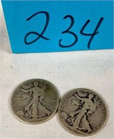 Walking Liberty Half Dollars 1936 & 1941