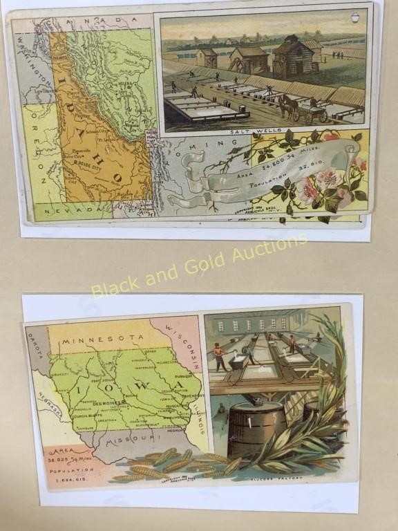 Album With 23 Arbuckles Coffee Map Cards