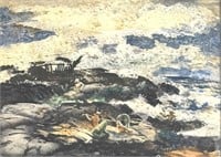James Green 'Sea Nymphs' Watercolor MN Artist