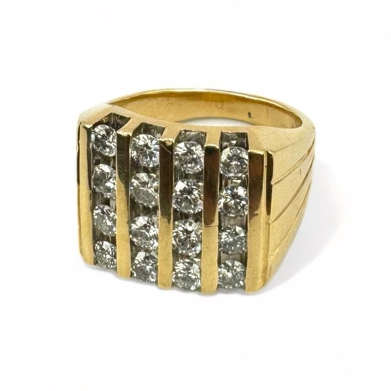 Men's 14K Gold & Diamond Ring