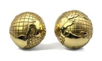 14K Gold Globe Clip on Earrings