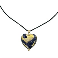 14K Gold Foiled Heart Pendant Necklace