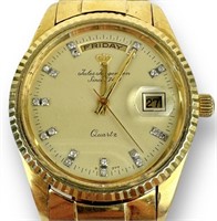 Jules Jurgensen 14K Gold & Diamond President Watch