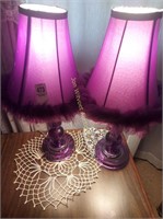 Purple Lamps and Rug
