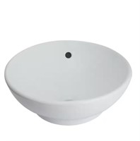 Zale Round  Vessel Sink in White Model 13-0089-W
