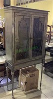Hand crafted stainless steel hutch cabinet on