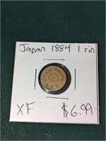 1884 Japan 1 rin