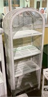 Gorgeous four tiered wicker book case measures