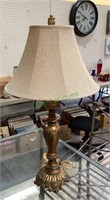 Classical style table lamp with shade and