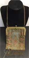 Antique art deco beaded metal purse - does have