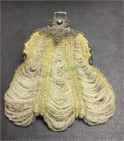 Art deco small clutch beaded purse with