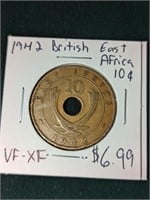 1942 British East Africa 10¢