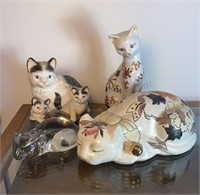 Porcelain & Glass Cats